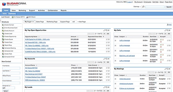 SugarCRM - Commercial Open Source CRM