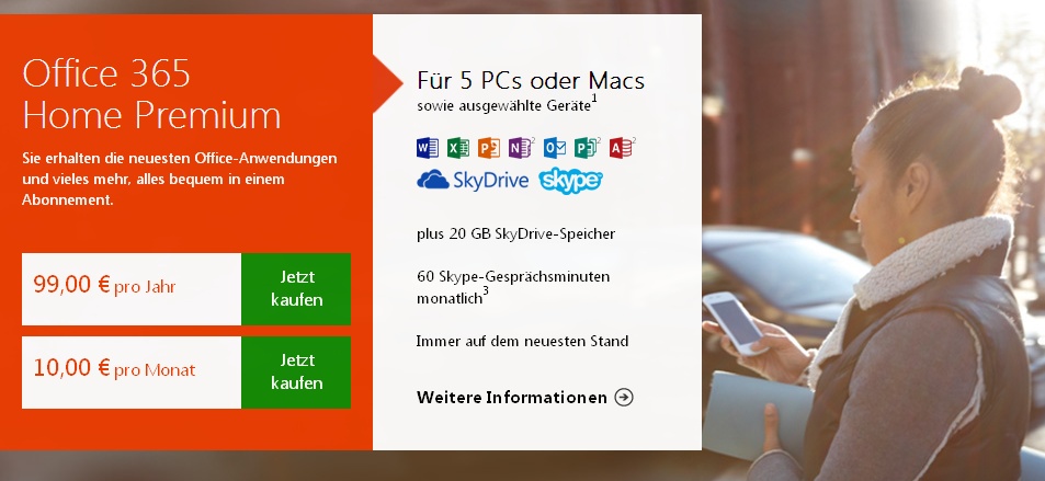 Office 2013-Lizenzen sind PC-gebunden